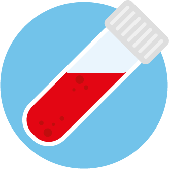 Illustration of blood in a test tube